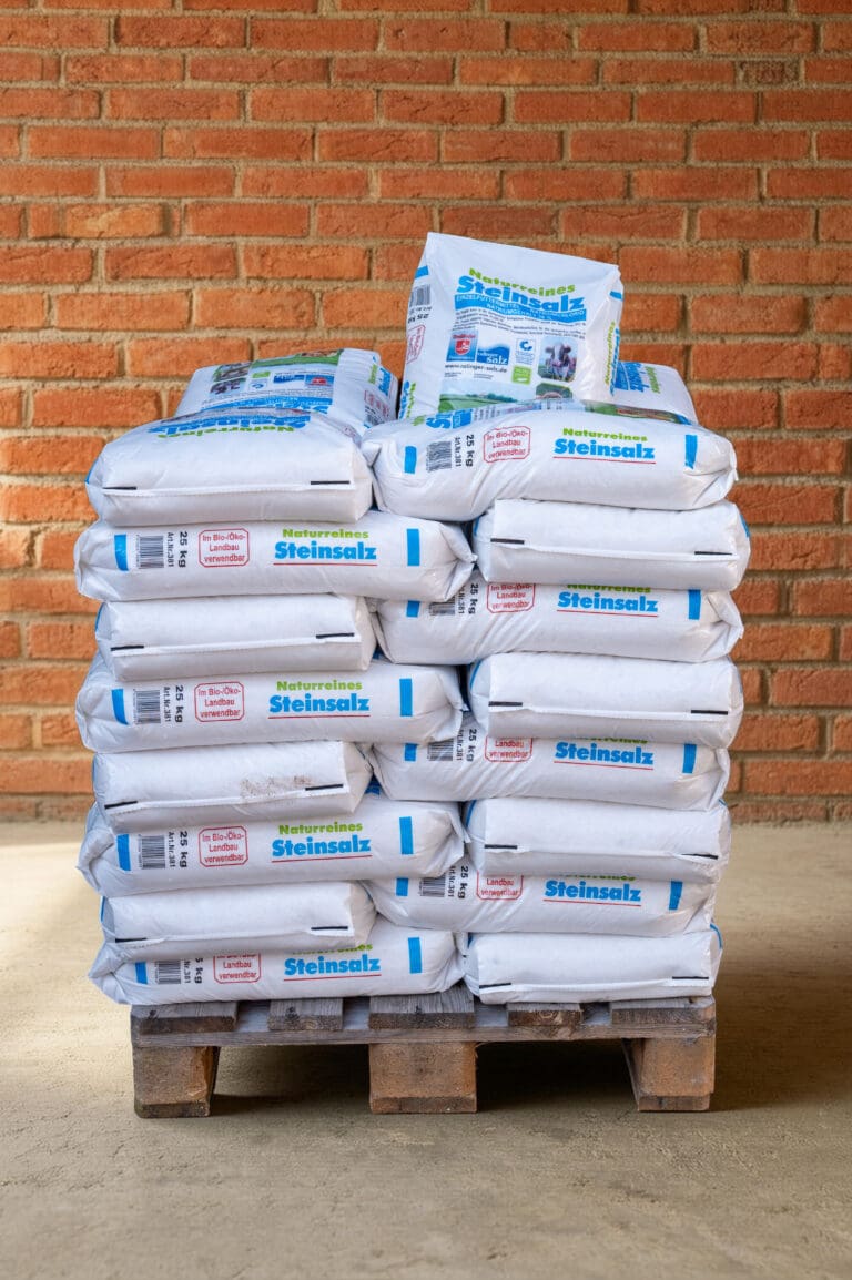 Naturreines Steinsalz Auf Palette
